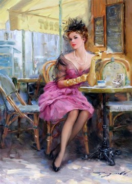 Pretty Lady KR 004 Impressionist Oil Paintings